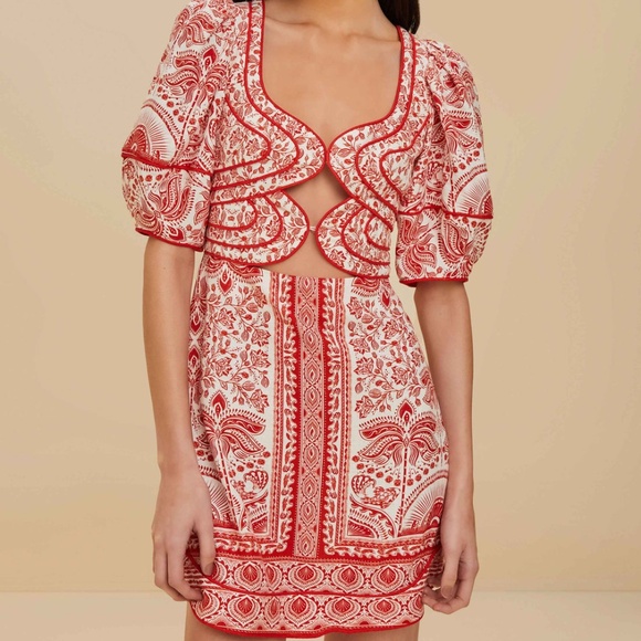 Farm Rio Red River Ride Mini Dress - Picture 3 of 7